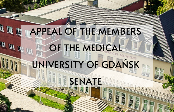 Appeal of the members of the Medical University of Gdańsk Senate concerning COVID-19 vaccine